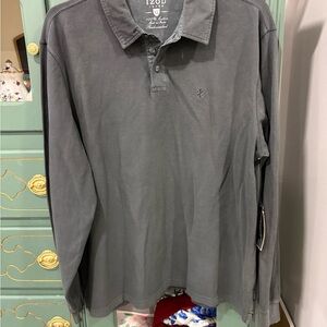 Izod Rock Washed Charcoal Polo Shirt